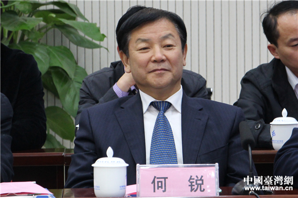 陜西省臺辦副主任何銳出席懇談會。(中國臺灣網 趙苗青 攝) 陜西省臺辦副主任何銳出席懇談會。(中國臺灣網 趙苗青 攝)