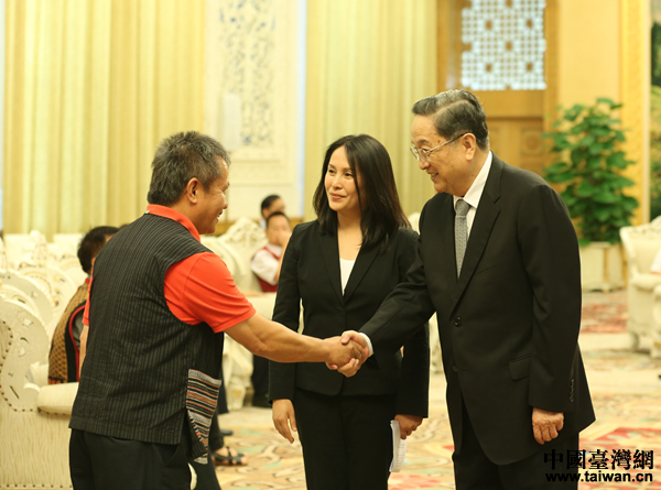 俞正聲會見臺灣少數民族參訪團 俞正聲會見臺灣少數民族參訪團