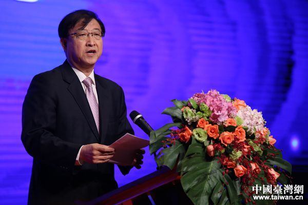 北京市臺聯黨組書記王蘭棟致辭。(中國臺灣網 袁楚 攝)