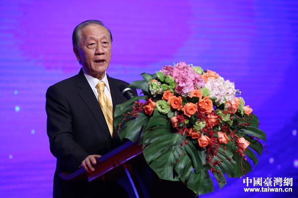 新黨主席郁慕明致辭。(中國臺灣網 袁楚 攝)